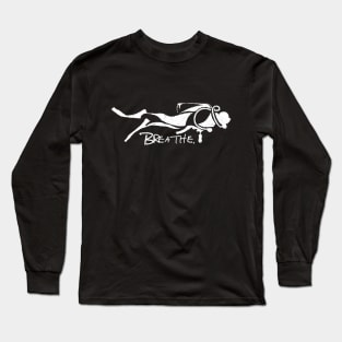 Swimming diver (white) Long Sleeve T-Shirt